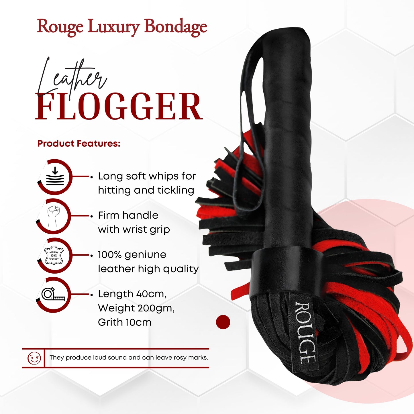 Short Suede Flogger With Leather Handle