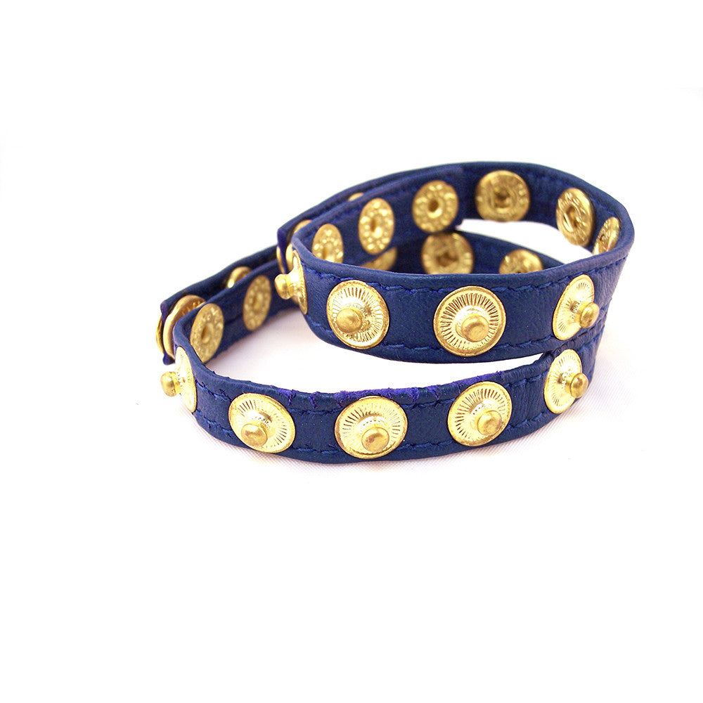 Leather Double Multi Snap Cock Strap / Gold Snap Buttons In Clamshell