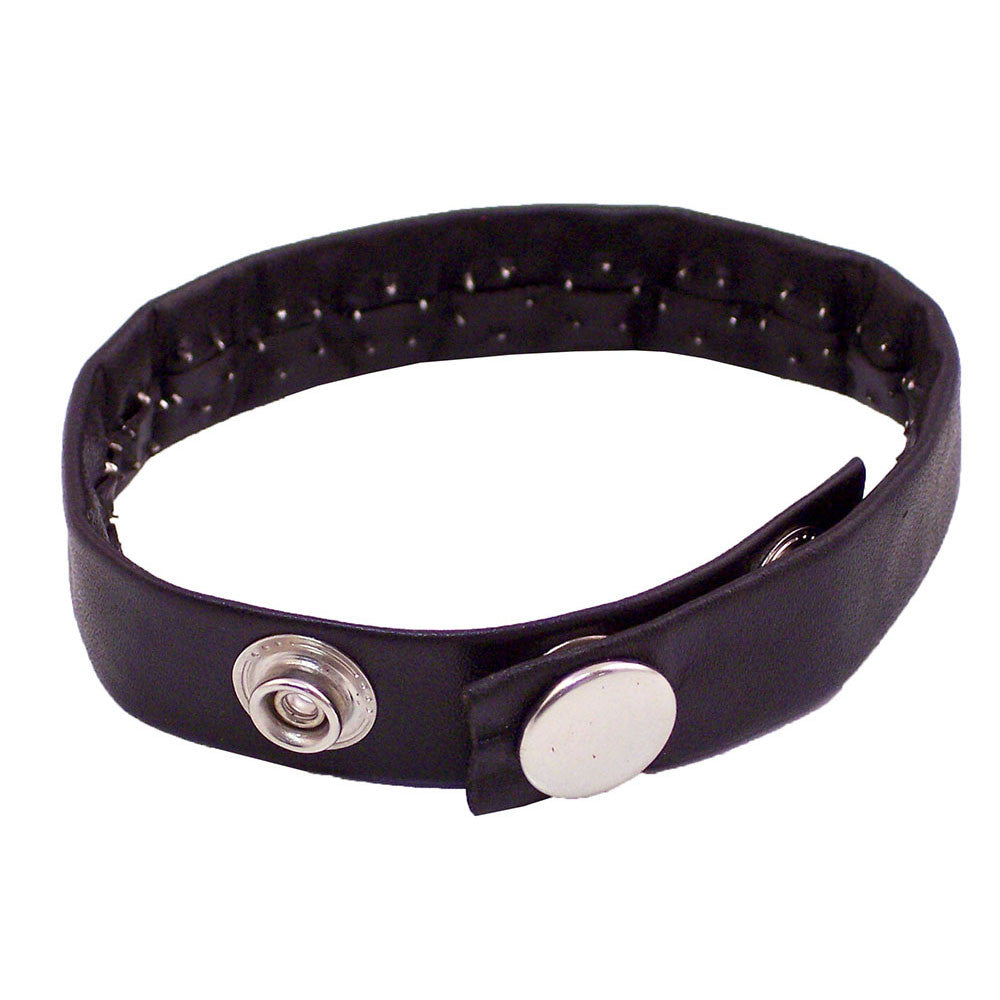 Leather Pin Prick Cock Strap In Clamshell