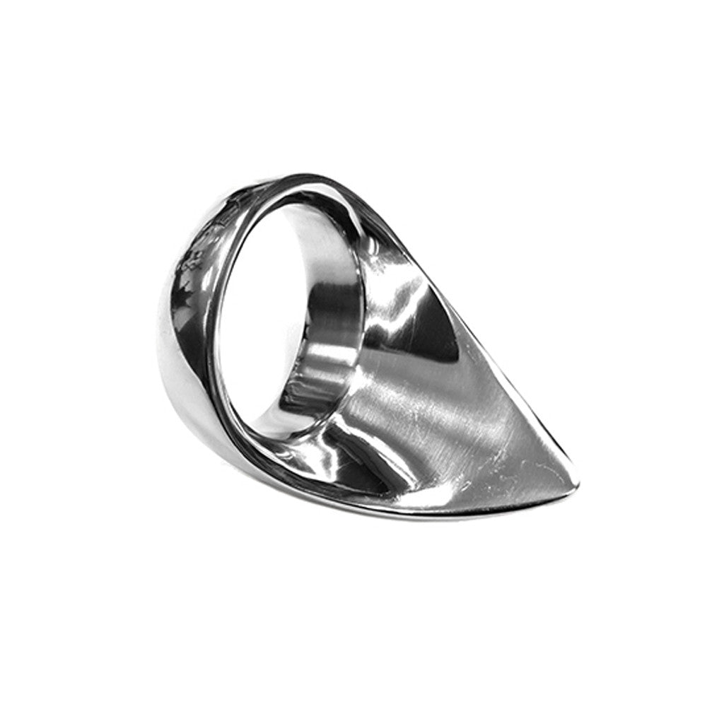 Stainless Steel Tear Drop Cock Ring (45mm) In Clamshell