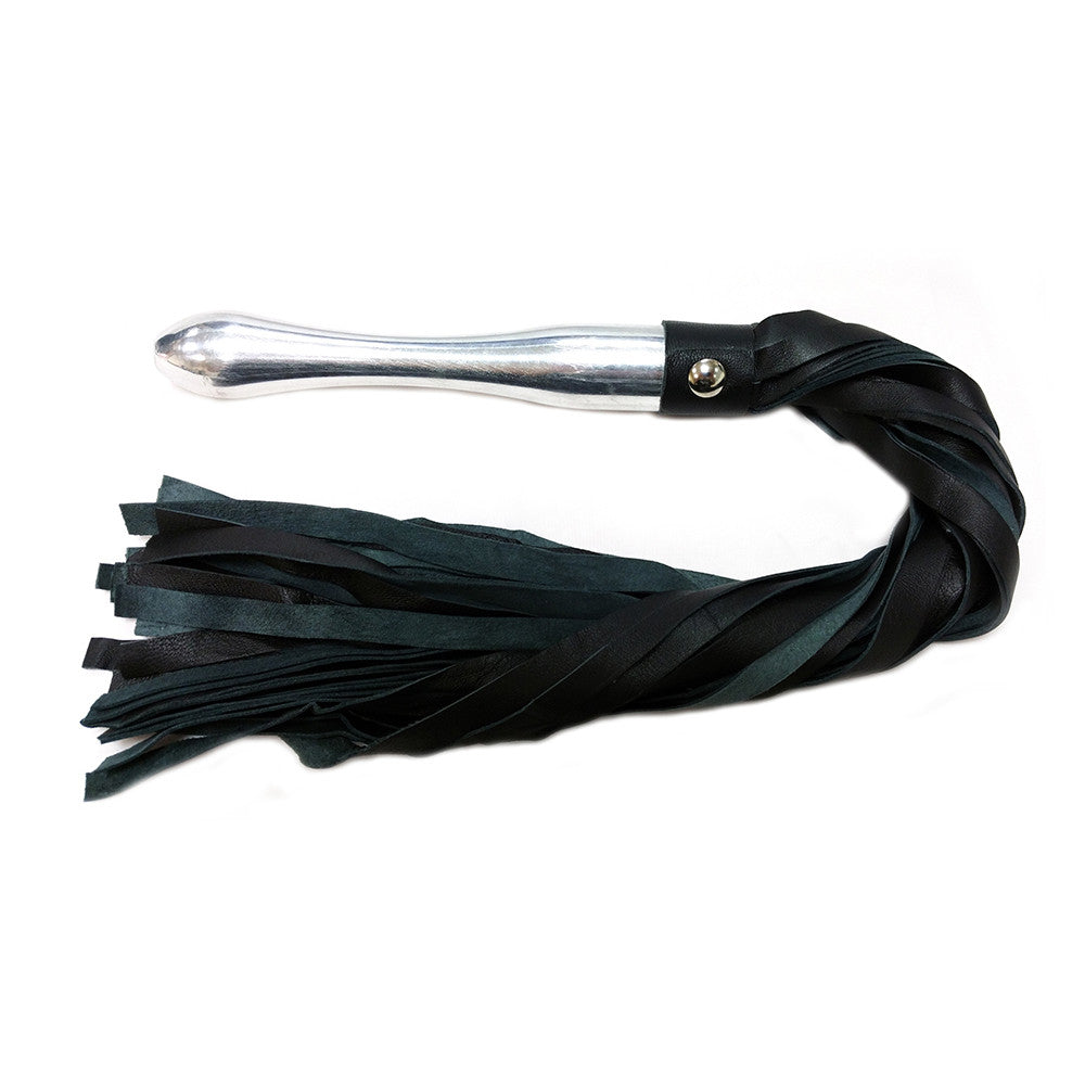 Aluminium Handle Long Leather Flogger