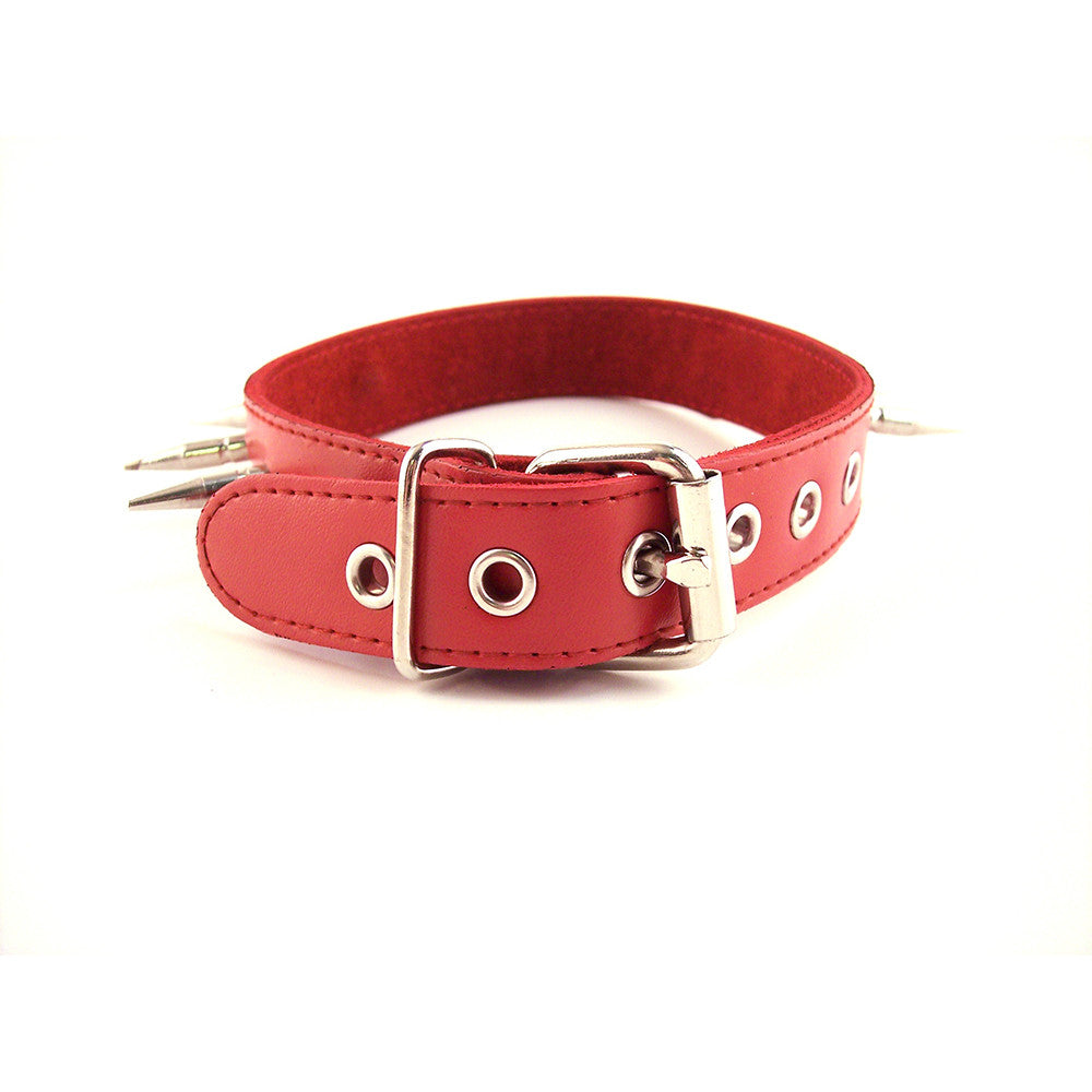 Leather Spiked Collar with 1 inch Spikes