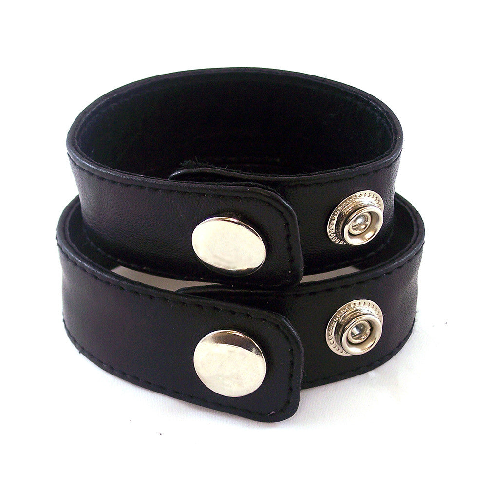 Leather Double Cock Strap In Clamshell