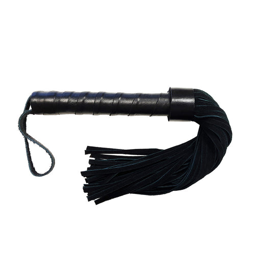 Short Suede Flogger With Leather Handle