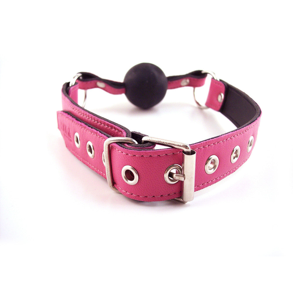Leather Ball Gag With Rubber Ball