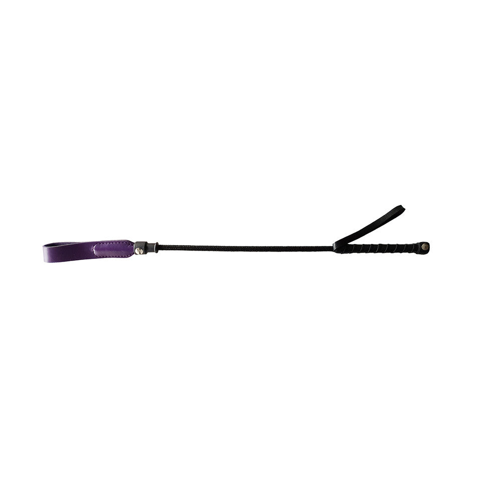 Leather Short Riding Crop Slim Tip 20"