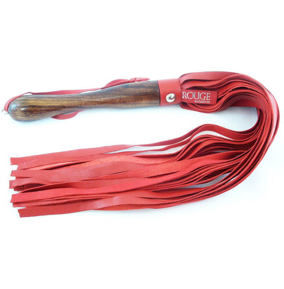 Wooden Handle Leather Flogger