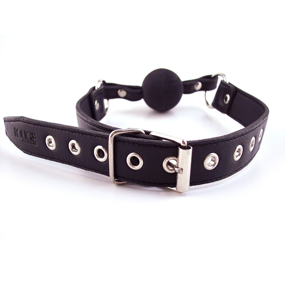 Leather Ball Gag With Rubber Ball