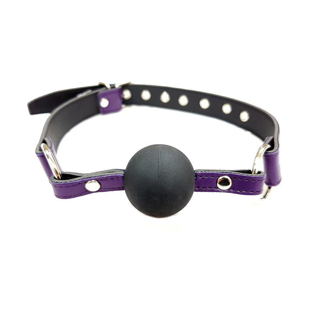 Leather Ball Gag With Rubber Ball