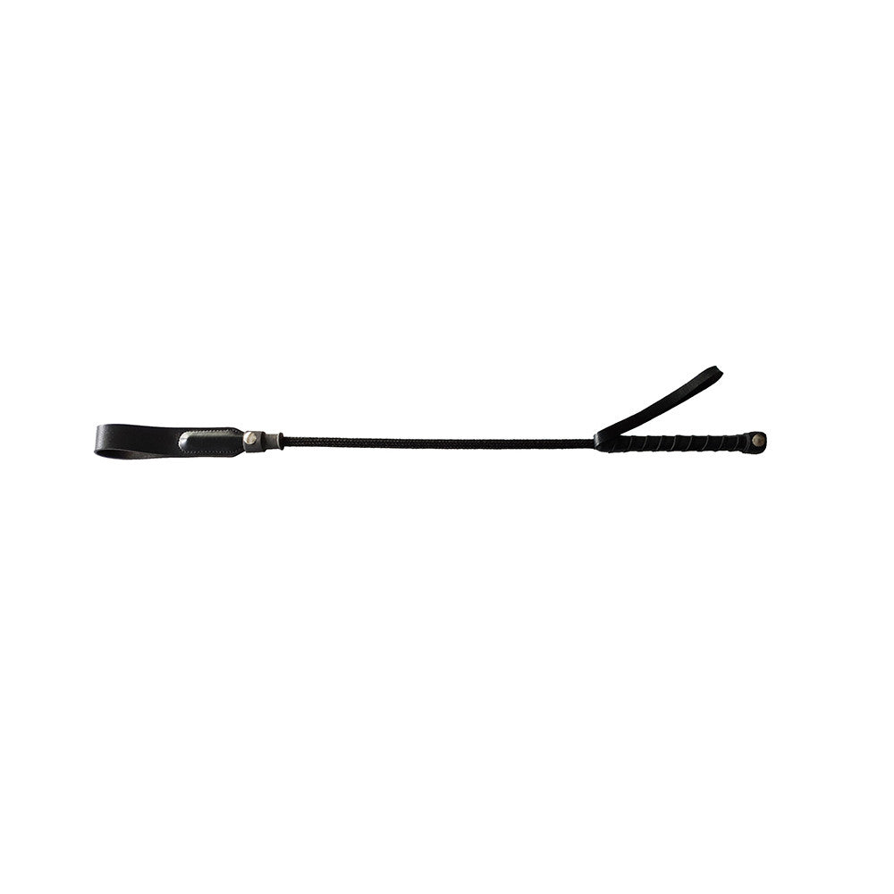 Leather Short Riding Crop Slim Tip 20"