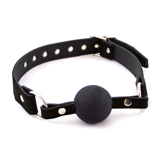Leather Ball Gag With Rubber Ball