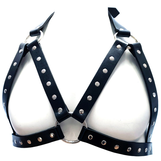 Leather Female Chest Harness