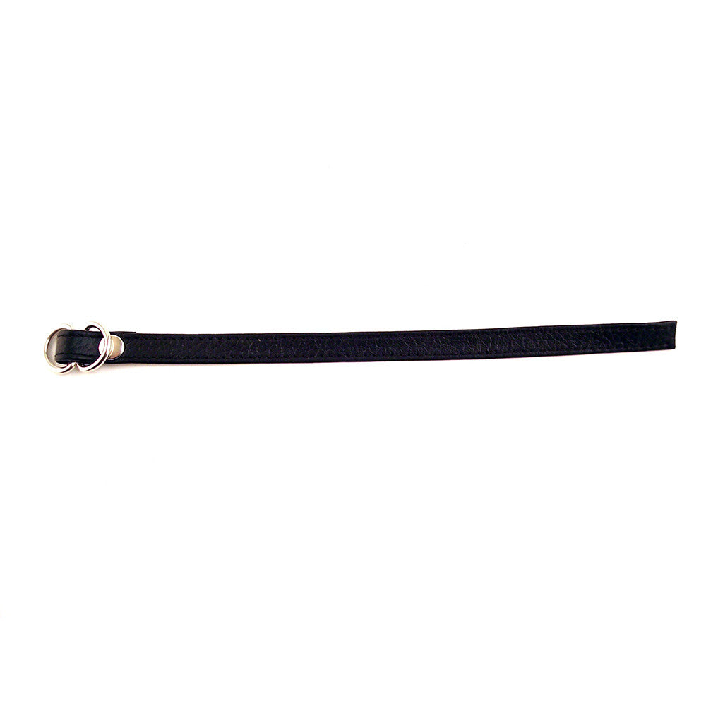 Leather Double D-Ring Cock Strap In Clamshel