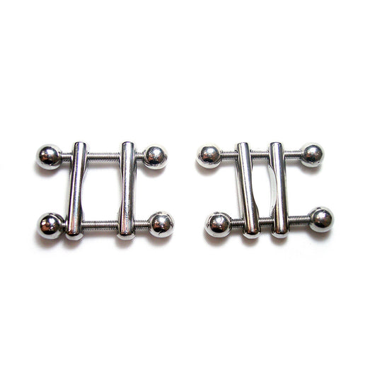 Stainless Stee Ball Ended Nipple Clamps In Clamshell