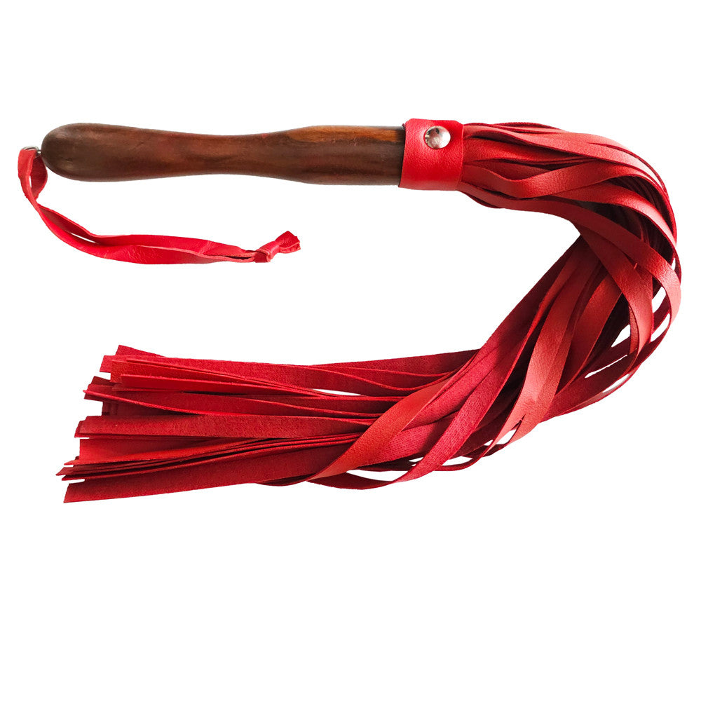 Fetish Play Wooden Handle Flogger (Vegan)