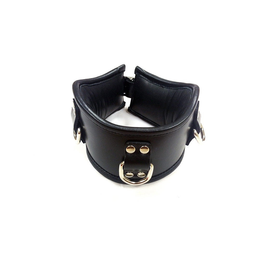 Leather Padded Posture Collar With 3 D-Rings