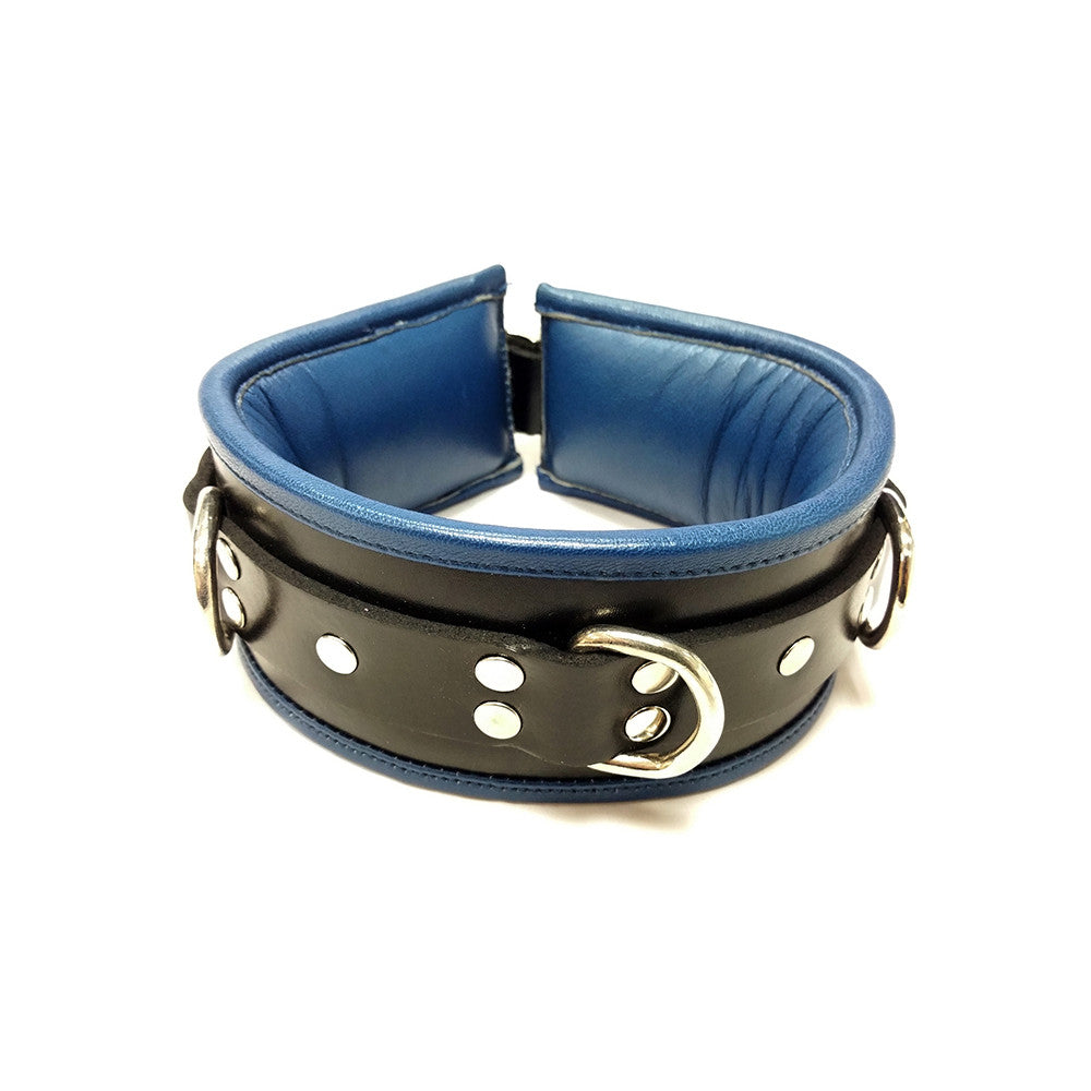 Leather 3 D-Ring Padded Collar