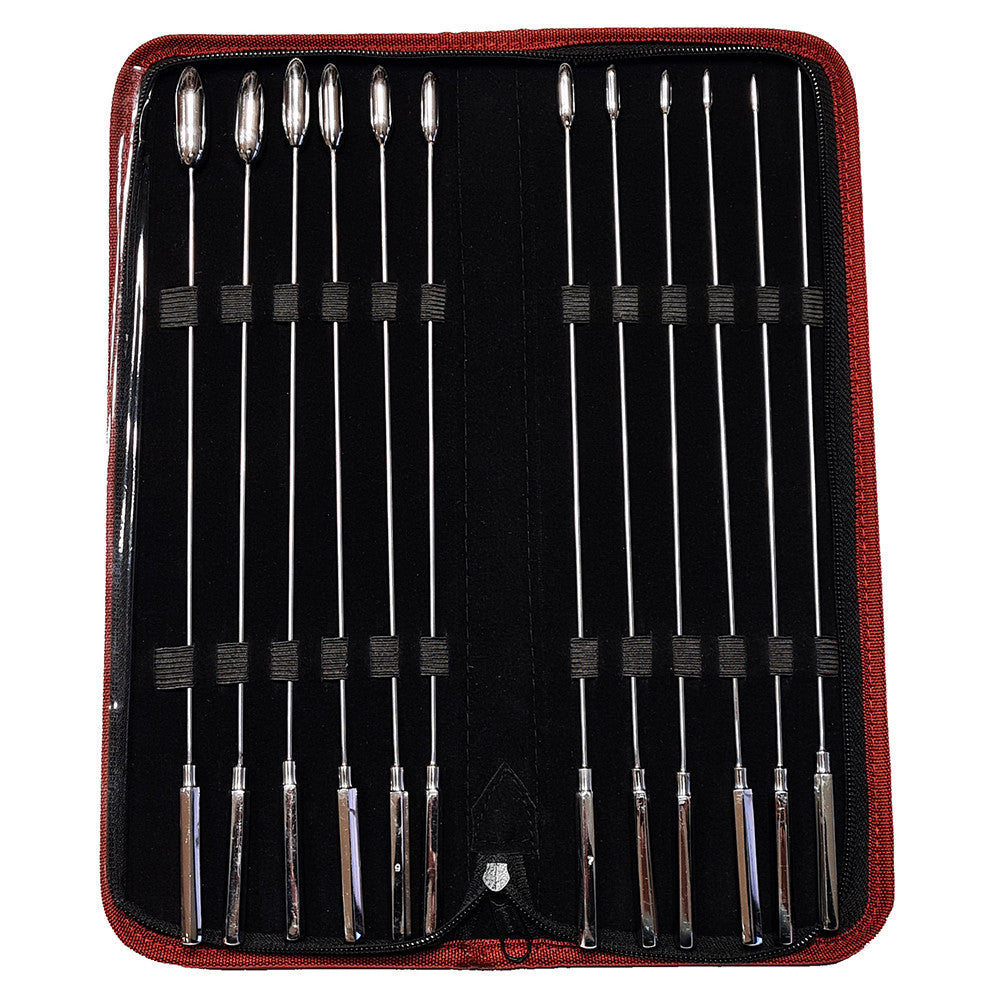 Stainless Steel 12 Piece Rosebud Dilator Set In Case