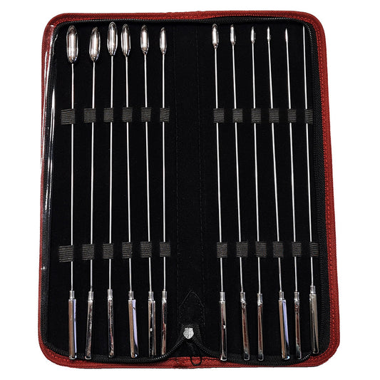 Stainless Steel 12 Piece Rosebud Dilator Set In Case