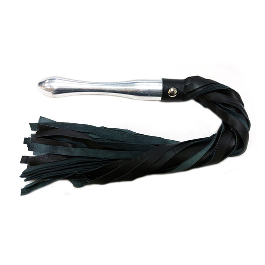 Aluminium Handle Long Leather Flogger