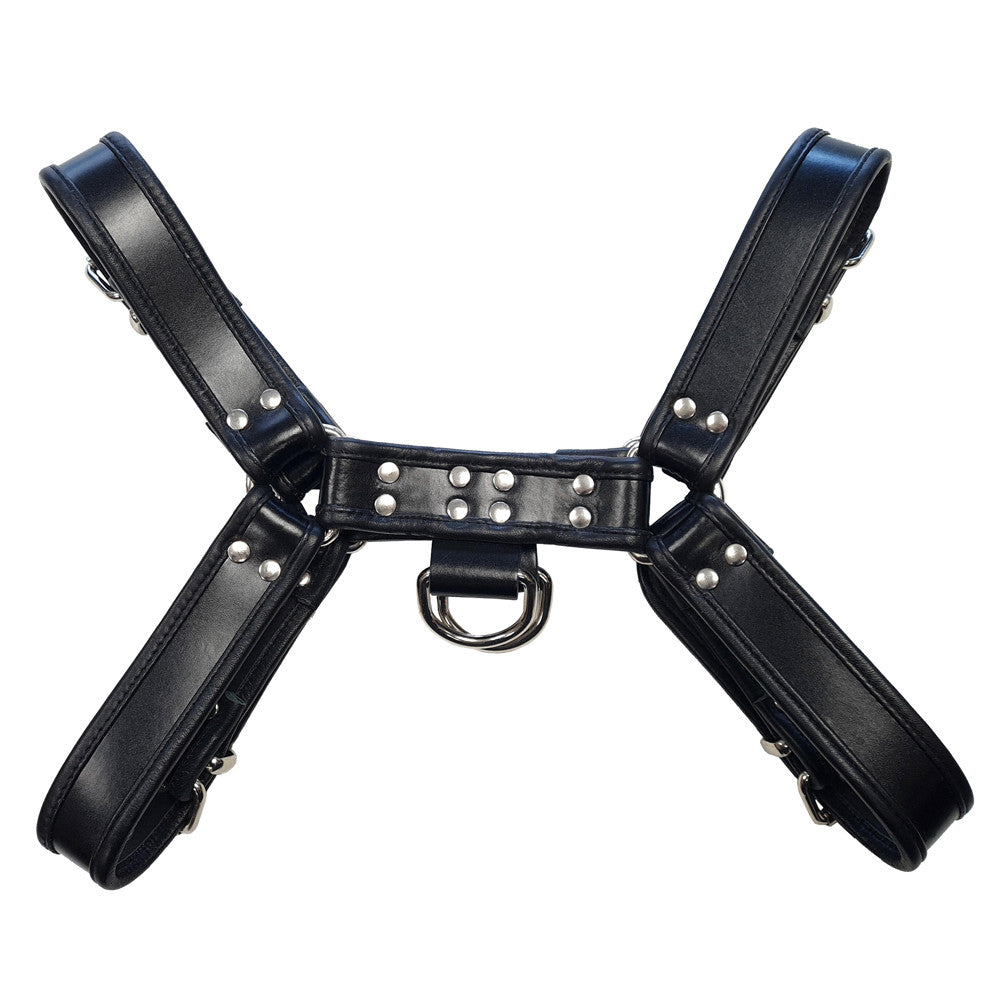 Arnés delantero de cuero O.T.H. con accesorios plateados