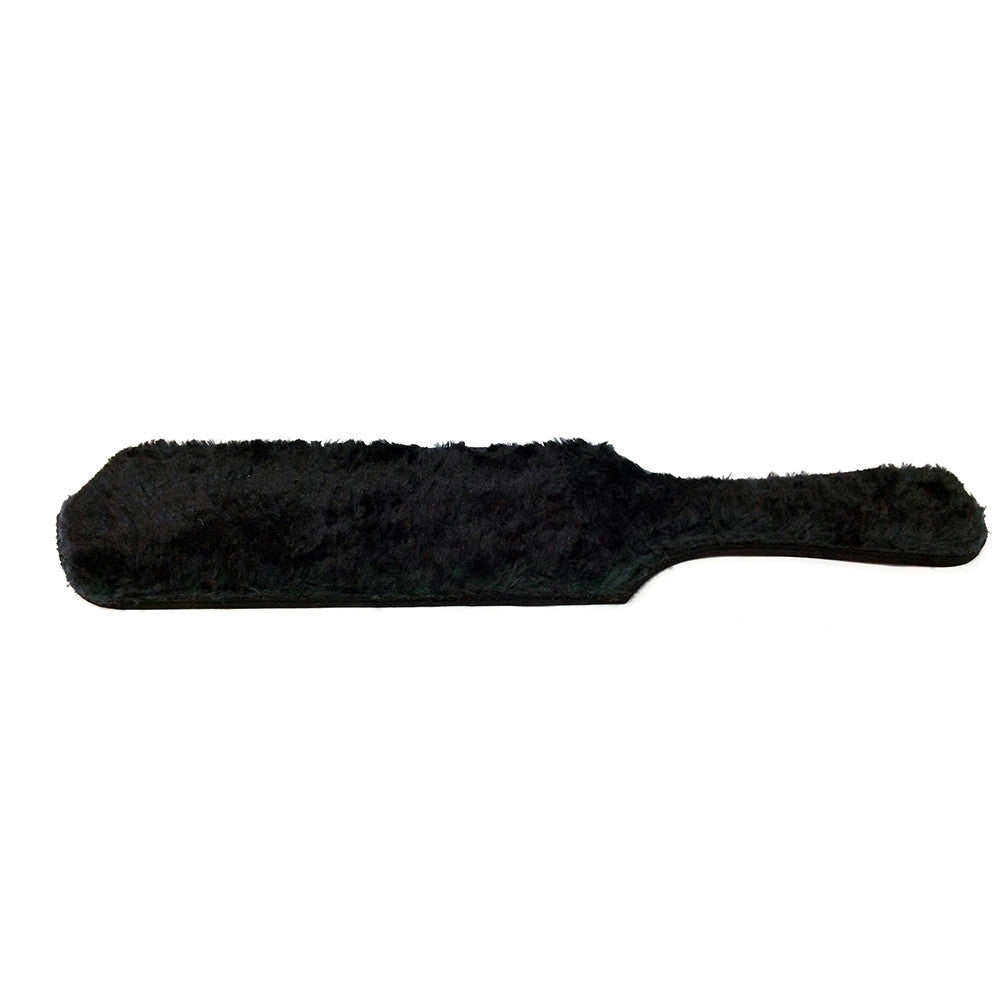 Leather Paddle with Faux Fur On One Side