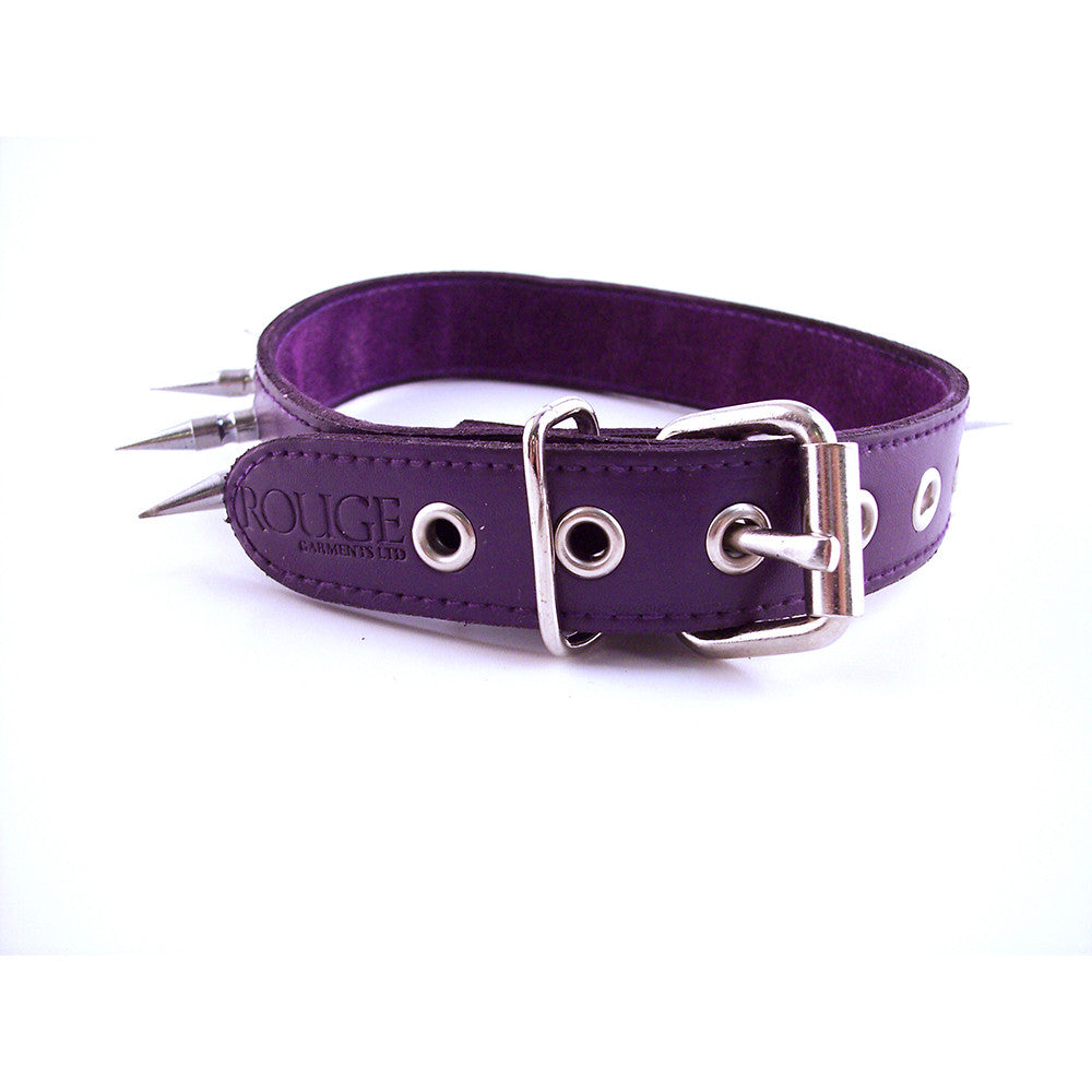 Leather Spiked Collar with 1 inch Spikes