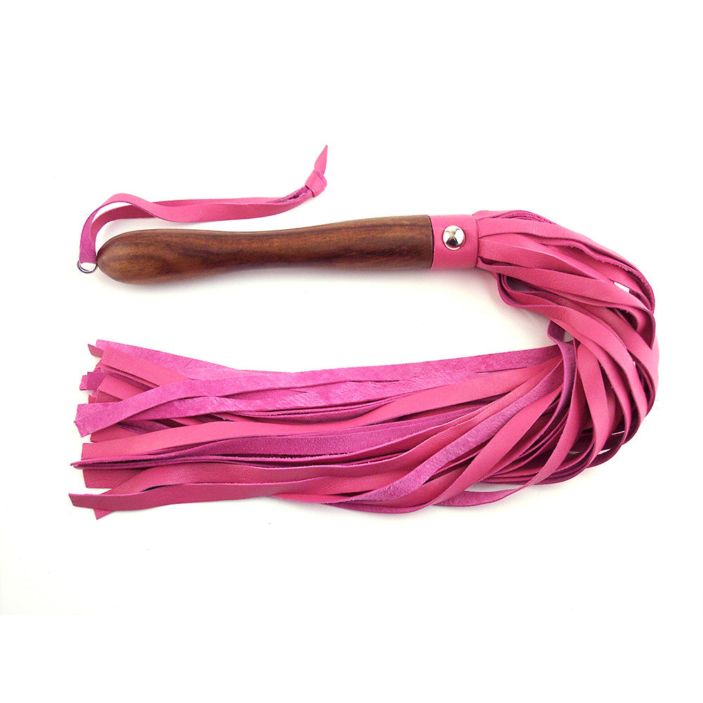 Wooden Handle Leather Flogger