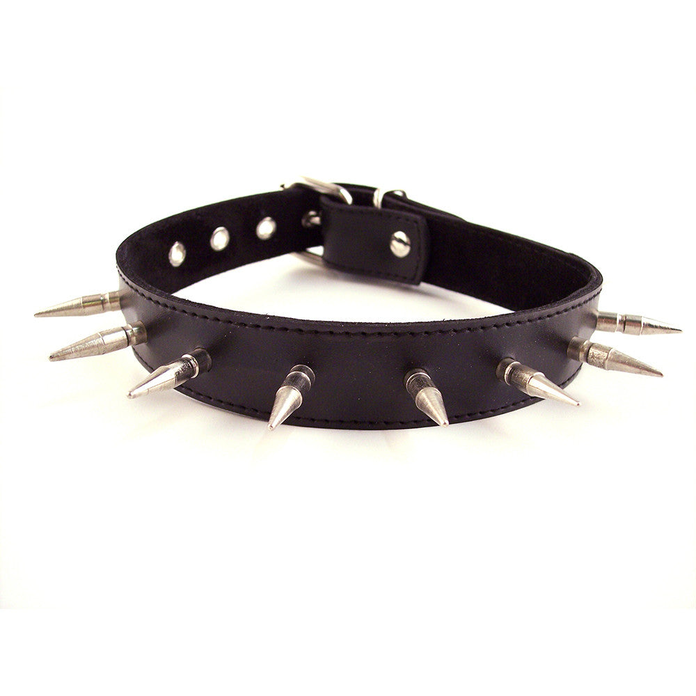Leather Spiked Collar with 1 inch Spikes