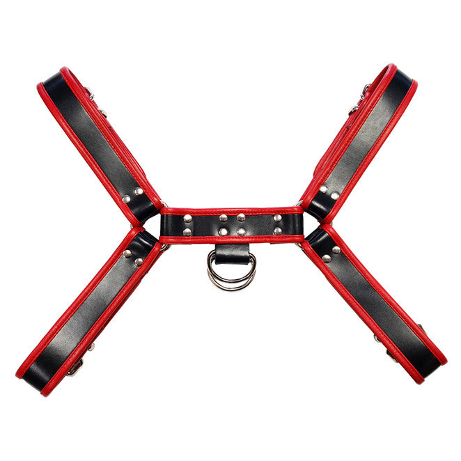 Arnés delantero de cuero O.T.H. con accesorios plateados