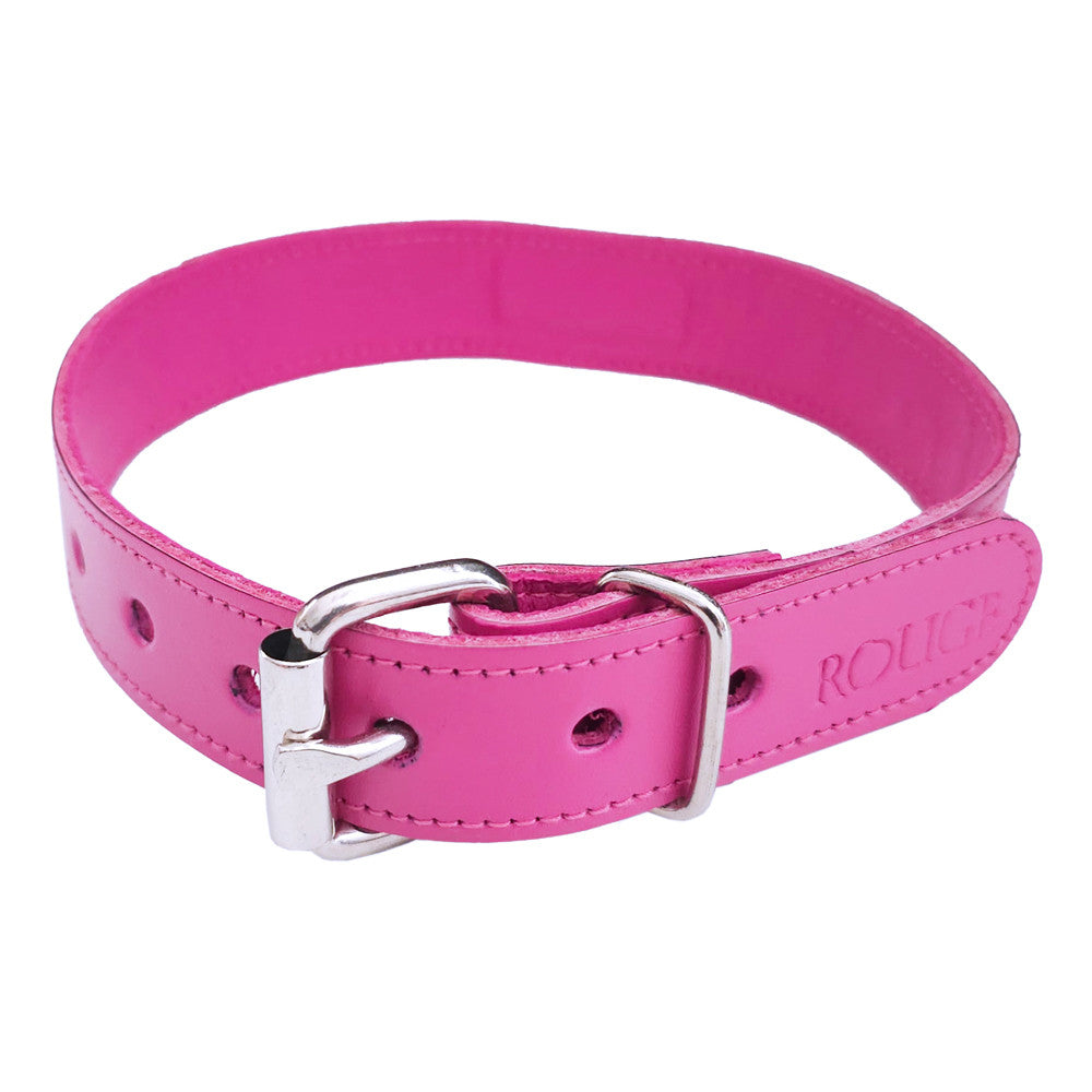 Leather Thin O-Ring Studded Collar with Detachable O-Ring