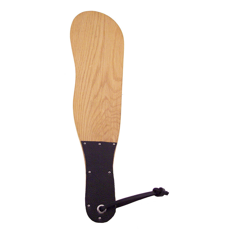 Wooden Shoe Paddle with Rubber Shoe Print