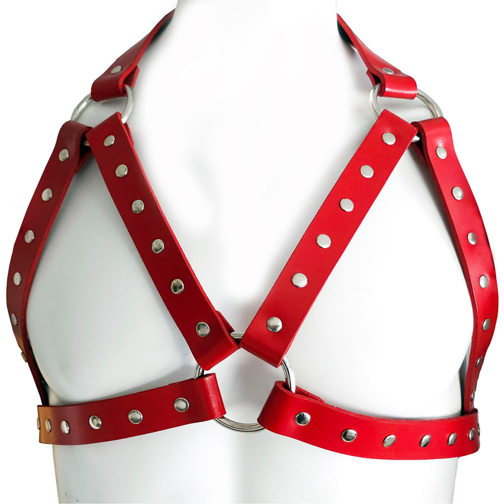 Leather Female Chest Harness